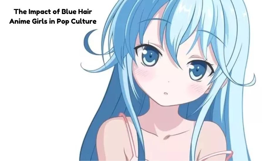 blue hair anime girl